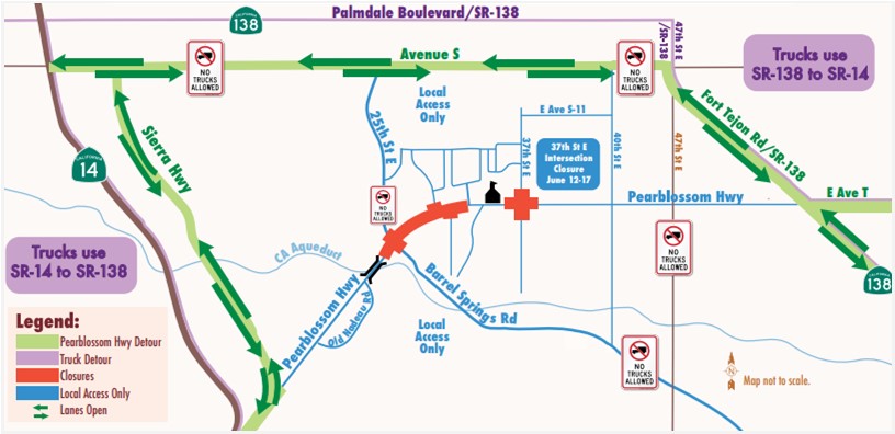 Full Closure Of Pearblossom Highway To Begin June 12 From Ca