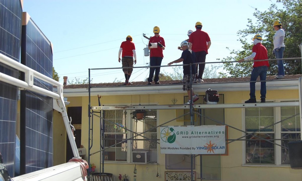 University of Antelope Valley's Sustainable Energy students partnered with Grid Alternatives for a two-day project installing a photovoltaic system at a Palmdale home.