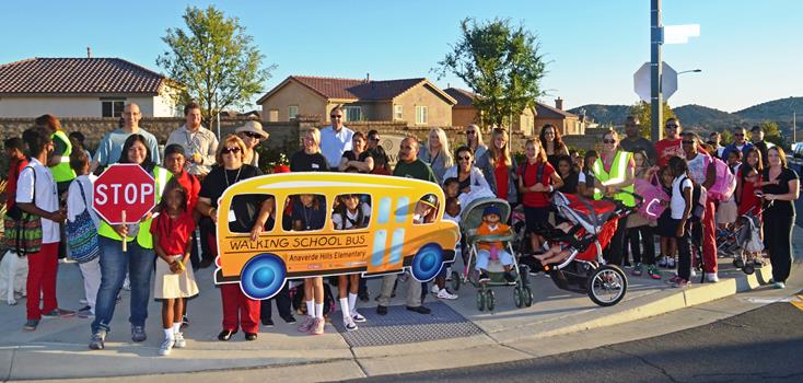Thursday's walk to school was the final of three events held across the Westside Union School District. (Photos by Tom Llewellyn)
