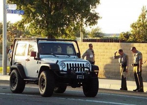 The teen was on a "fixie" bicycle, which made it very difficult for him to stop and caused him to crash into the jeep. Neither speed nor alcohol was a factor. (Photo by LUIS MEZA)