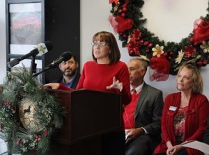 Lancaster’s Parks and Recreation Director Ronda Perez announces details of the event at a press conference Tuesday (Nov. 19).