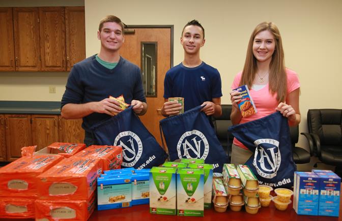 The care packages are assembled by volunteers and distributed on Fridays after school. (Photo courtesy City of Lancaster)
