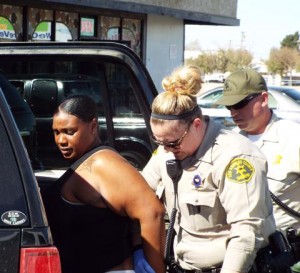 Michelle Fletcher, 27, of Palmdale was arrested for child cruelty and assault. (LUIS MEZA)