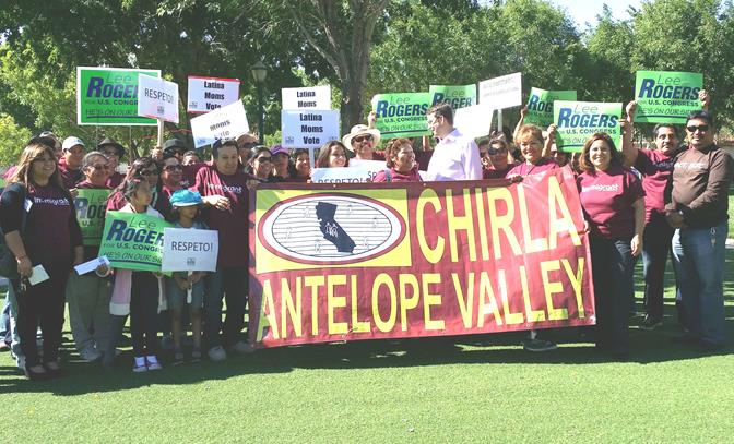 Lee Rogers, candidate for Congress in California’s 25th Congressional District, received an official endorsement from the CHIRLA Action Fund at Saturday’s event.