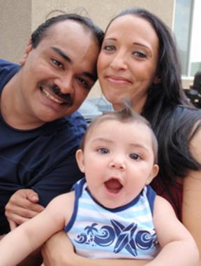 Angel and Jennifer Mendez in 2014, along with the child Jennifer was carrying at the time of the shooting. (Contributed photo)