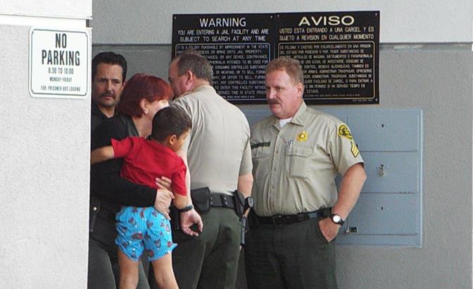 Johnnie Melendez Jr. was located at a residence in Lancaster, recovered unharmed, and reunited with his family at the Lancaster Sheriff's Station Sunday afternoon. (Photo by LUIS MEZA)