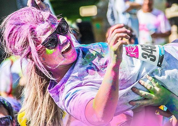 To make this event unique, the Color Vibe uses a cornstarch-based colored powder to tie-dye participants. It’s non-toxic, 100% safe, and biodegradable. It also washes out easily from skin and hair. (Contributed photo)
