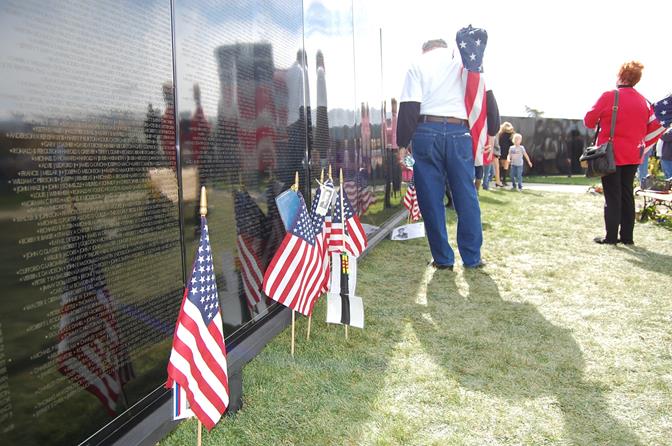 The AV’s own Mobile Vietnam Memorial Wall has the names of the 58,315 Americans killed in action during the Vietnam War. Visitors may make rubbings of names, leave tokens of tribute, and meet with Vietnam War veterans.