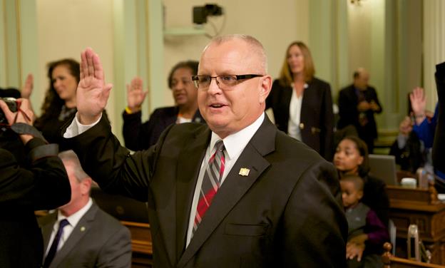 Tom Lackey is sworn in at the state capital. (Contributed)