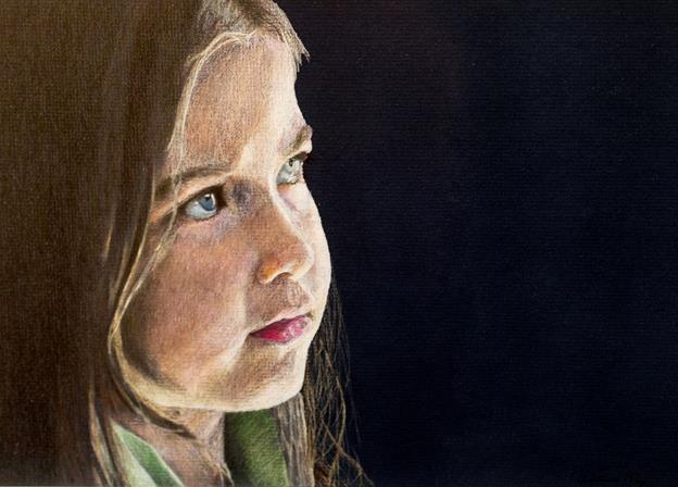 Christiana Macy created her piece, “Lost in Thought,” using colored pencil. (Winning image courtesy Congressman Kevin McCarthy)