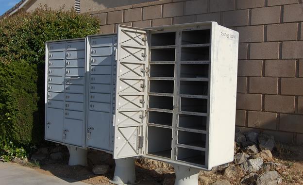 After vandals wrecked this centralized mail unit near Avenue L-8 and 73rd Street West on April 14, the local postmaster asked residents to sign a letter accepting responsibility for all future repairs and replacement costs.