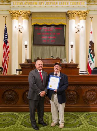 Assemblyman Tom Lackey (left) and Dennis Anderson Wednesday, June 24, at the State Capitol. (contributed)