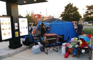 The campers will be fed and entertained for the next 24 hours as they pass the time away, according to Chick-fil-A. (contributed)