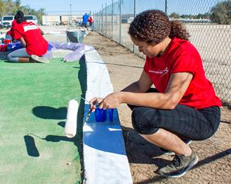Jasmine Palmer led the effort to restore Desert High School’s mini golf course and host a carnival for the school Nov. 18. 