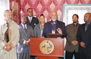 Antelope Valley African-American Leadership Council shown at a press conference in 2014. [file]