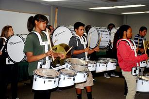 A drum line performs at the event to announce details of the inaugural Community Cultural Heritage & Service Day. [contributed]