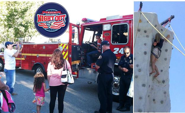 Palmdale’s National Night Out event will feature several public safety displays, a rock climbing wall and more. [contributed images]