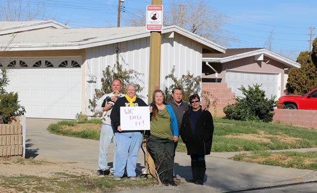 Neighborhood Watch is the easiest way to learn about crime trends, disaster preparedness, home security and personal safety issues, according to city officials. [Contributed image of a Palmdale Neighborhood Watch group.]