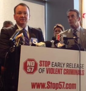 Sheriff Jim McDonnell speaks against Proposition 57 at a press conference Thursday, Oct. 20.