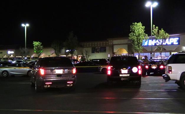 The incident happened around 7 p.m. Monday, Nov. 7, in the parking lot of the strip mall in the 1700 block of East Avenue J in Lancaster. [Photo by LUIS MEZA]
